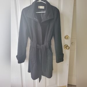 Women's black 60% wool coat